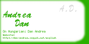 andrea dan business card